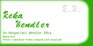 reka wendler business card